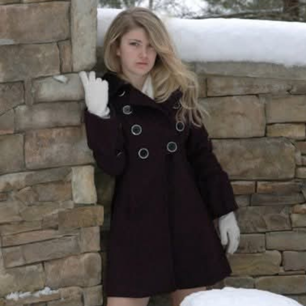 Marvin Richards Dark Purple Pea Coat